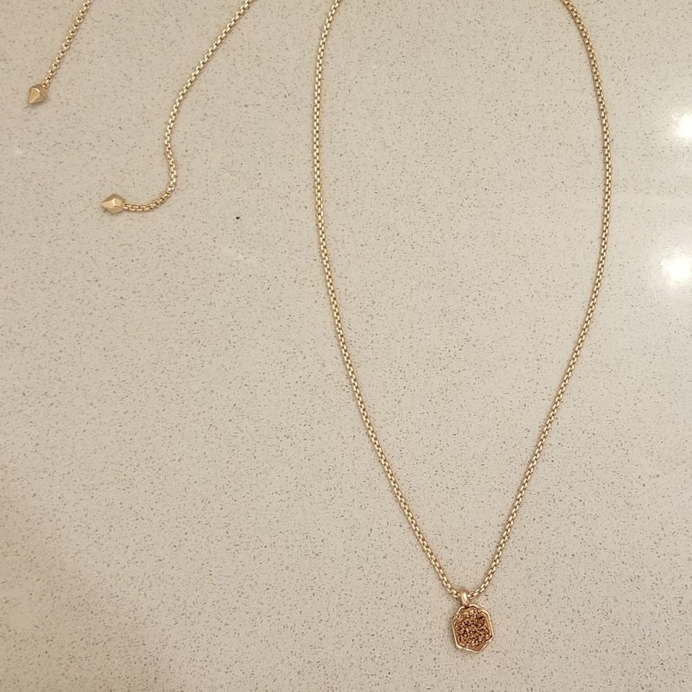 Kendra Scott Teo Adjustable Necklace - Rose Gold